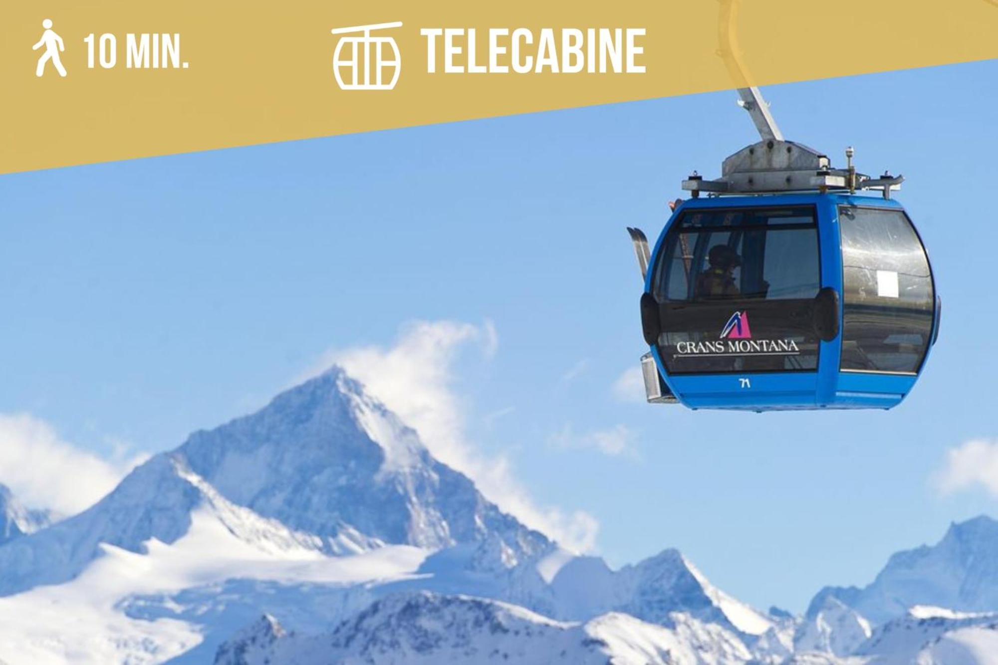 Plein Ciel I Balcony I Close To Cable Cars I Car Park 克莱恩 蒙塔纳 外观 照片